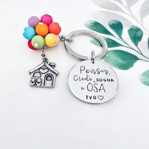 New Home Custom Keychain,Newlywed Custom Keychain, Personalized Anniversary Keychain, Up Inspired Keychain image 6