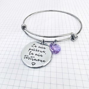 Bracciale Testimone, Regalo Testimone, Bracciale Personalizzato, Testimone della Sposa, Regalo Addio Al Nubilato immagine 4