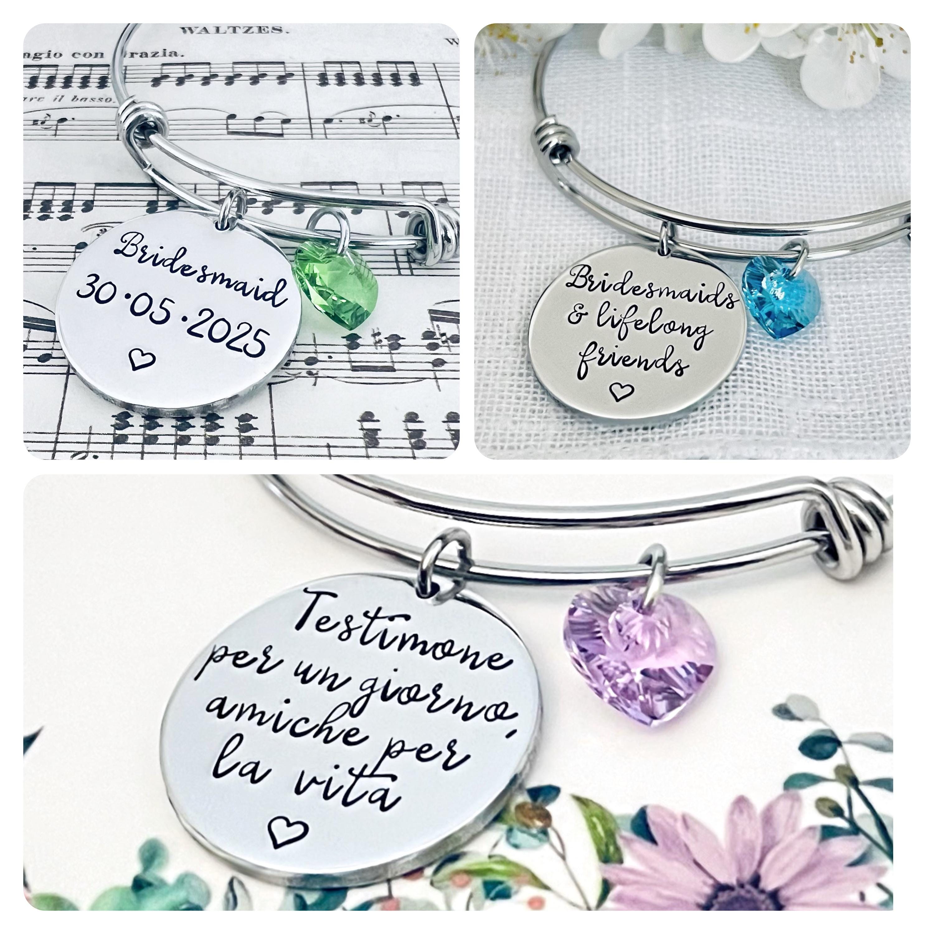 Bracciale Flower Girl, Bracciale damigella d'onore, Regali di nozze, Gioielli da sposa Gioielli