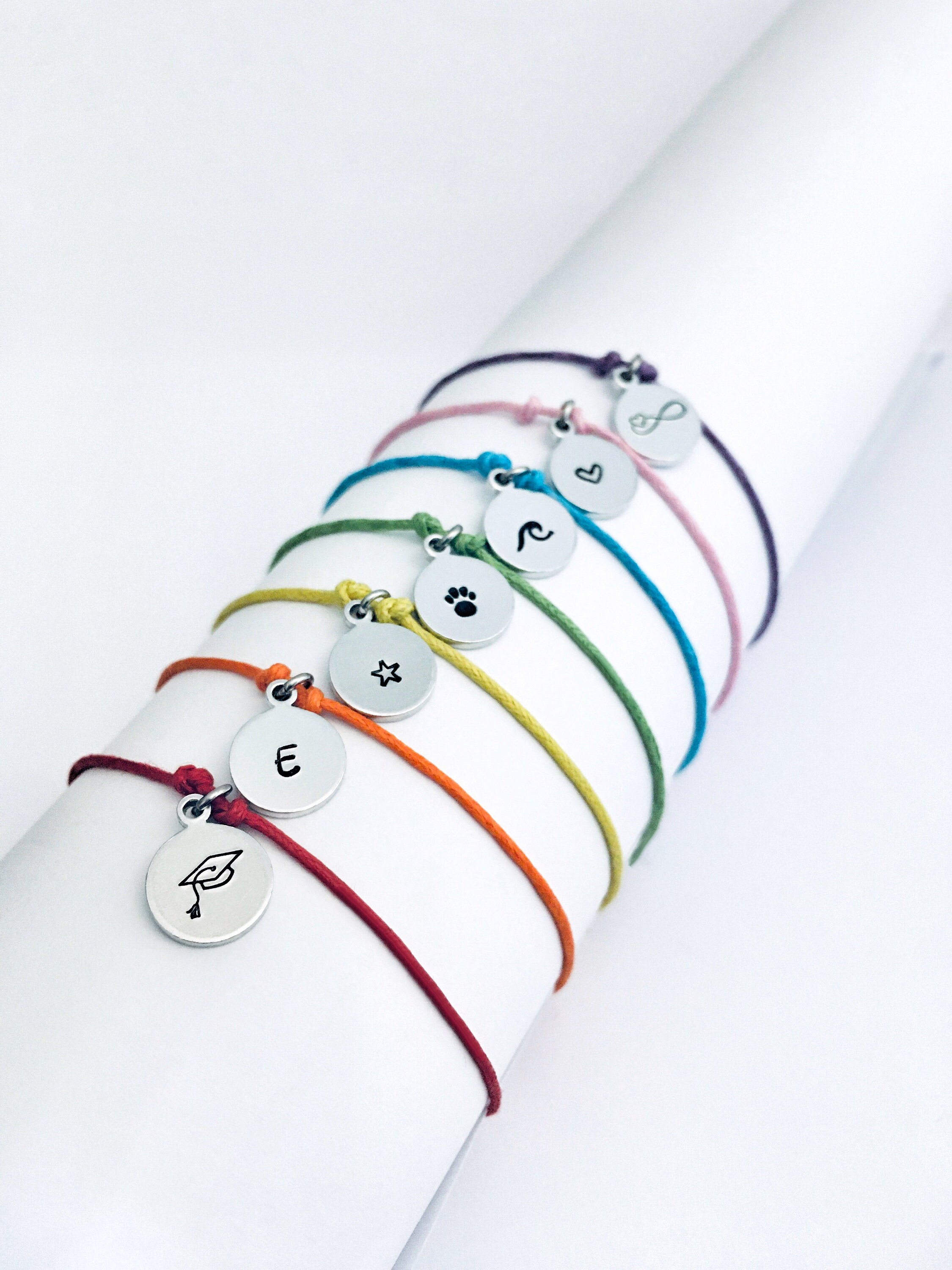 Custom Tag Bracelet Friendship Custom Bracelet Adjustable Etsy