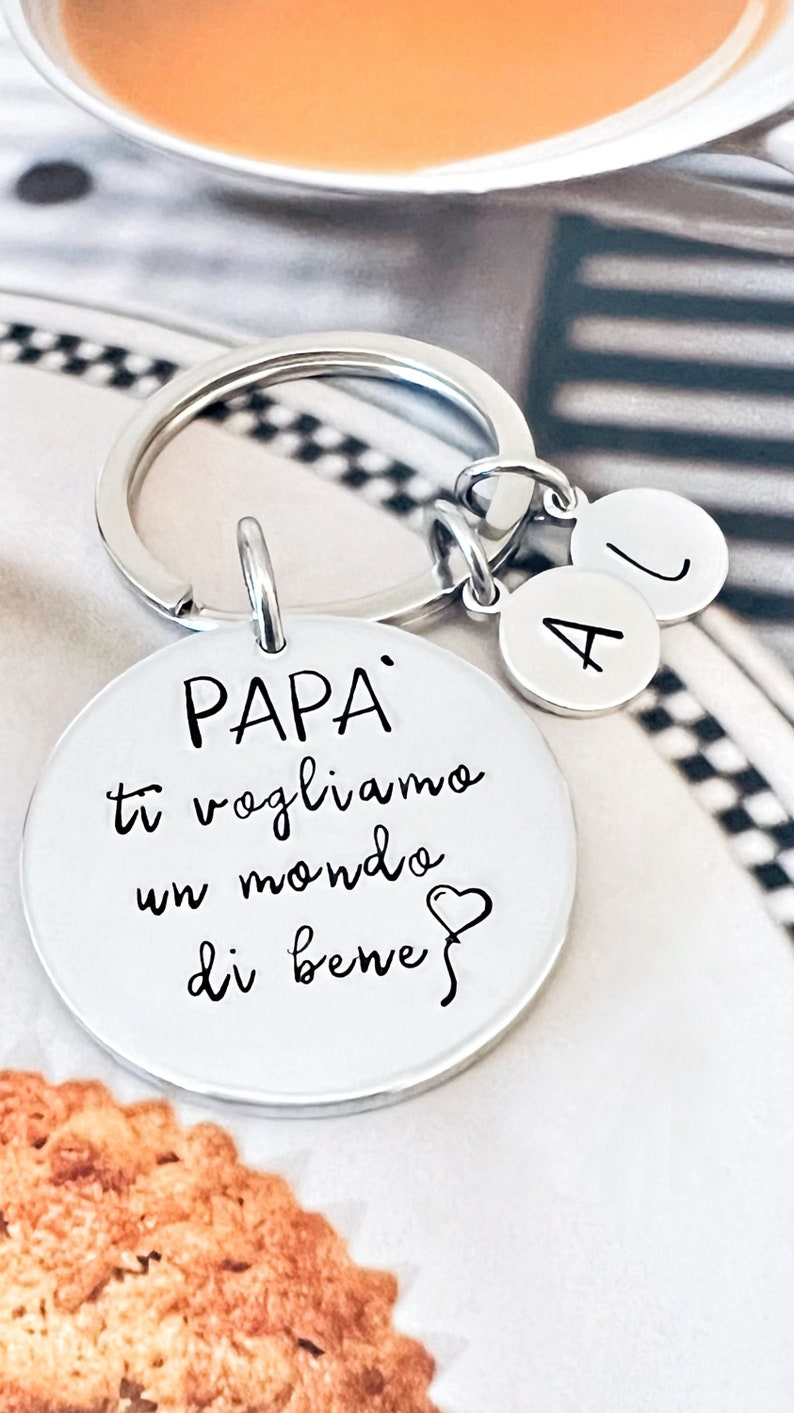 Regalo Festa Del Papà, Portachiavi Papà, Portachiavi Personalizzato, immagine 6