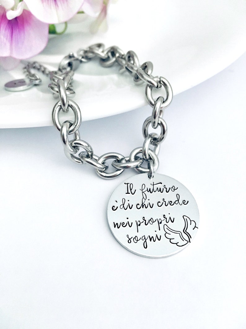 Custom Quote Bracelet, Personalized Bracelet, Custom Chain Bracelet, Custom Dog Tag Bracelet, Personalized Bracelet, image 8