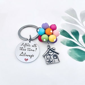 New Home Custom Keychain,Newlywed Custom Keychain, Personalized Anniversary Keychain, Up Inspired Keychain image 3