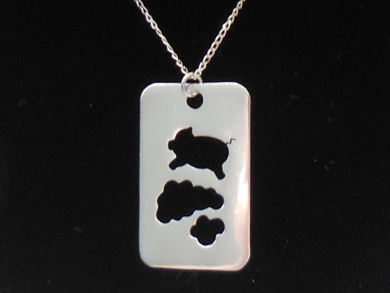 When Pigs Fly Rectangular Pendant & 24 Inch Chain… - image 10