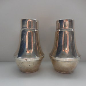 Vintage  Sterling Silver Duchin Creation Salt and Pepper Shakers Glass Lined