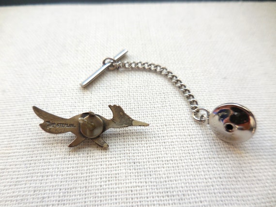 Small Native American Roadrunner Hematite Tie Pin… - image 6