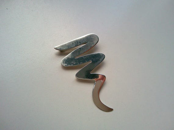 Sterling Silver Zig Zag Pin - image 5