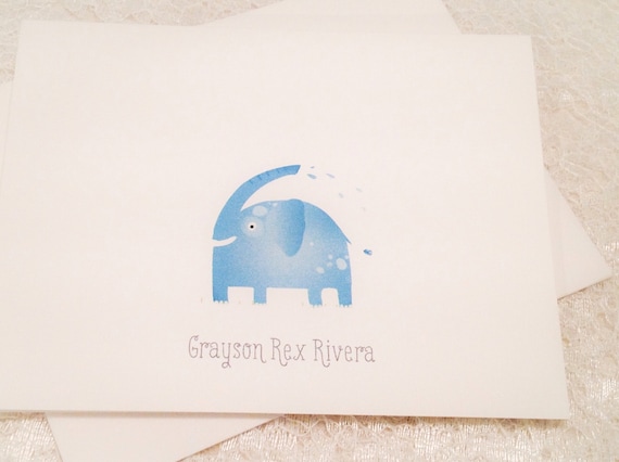 Personalised Children/'s Note Card Thank You Set Animals Design 10 cards