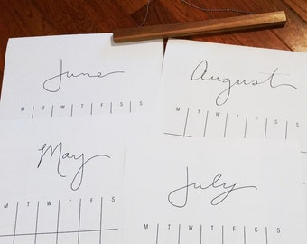 Calendar Sheets - Digital Download