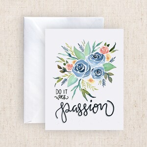 Doe het met passie aquarel wenskaart