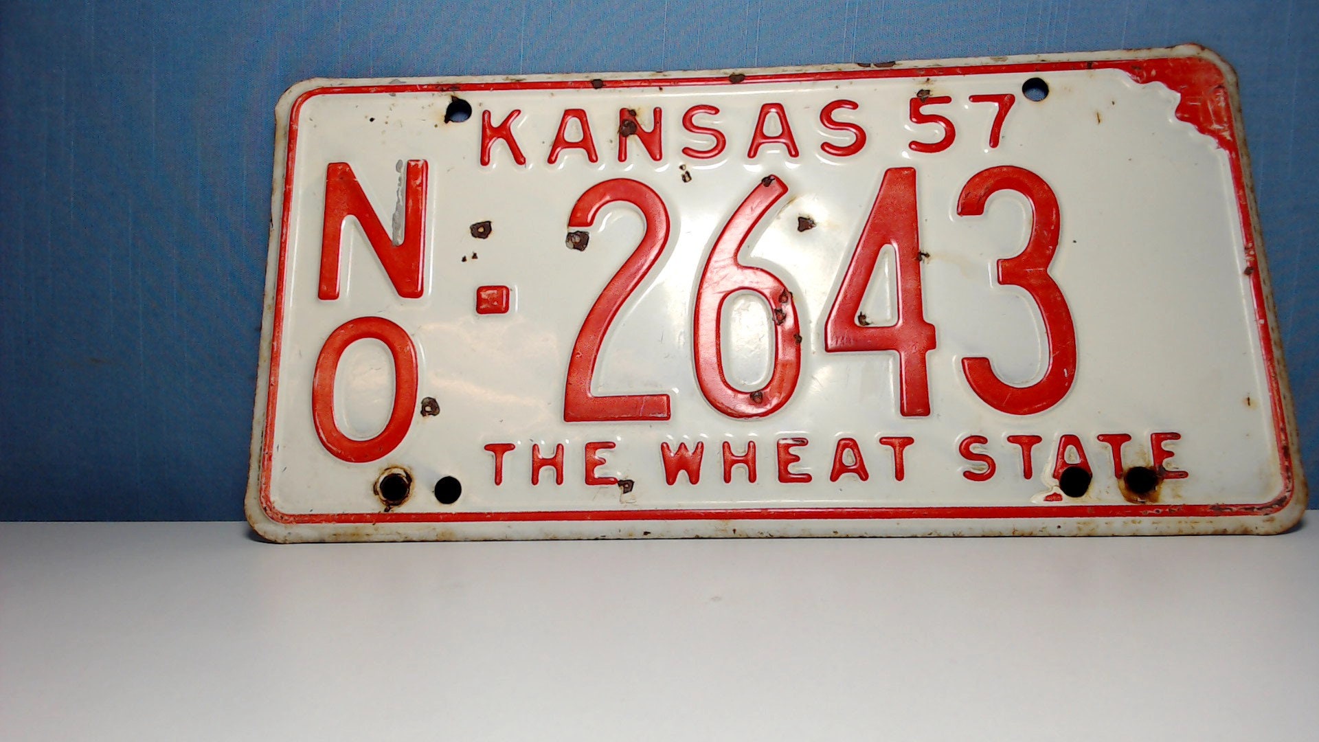 Excellent 1957 Kansas license plate Etsy