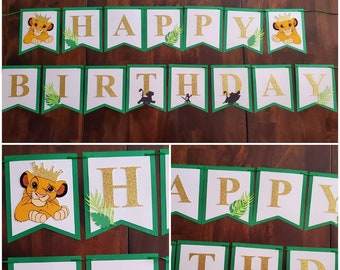 Lion King Birthday Banner, Simba Party Decor