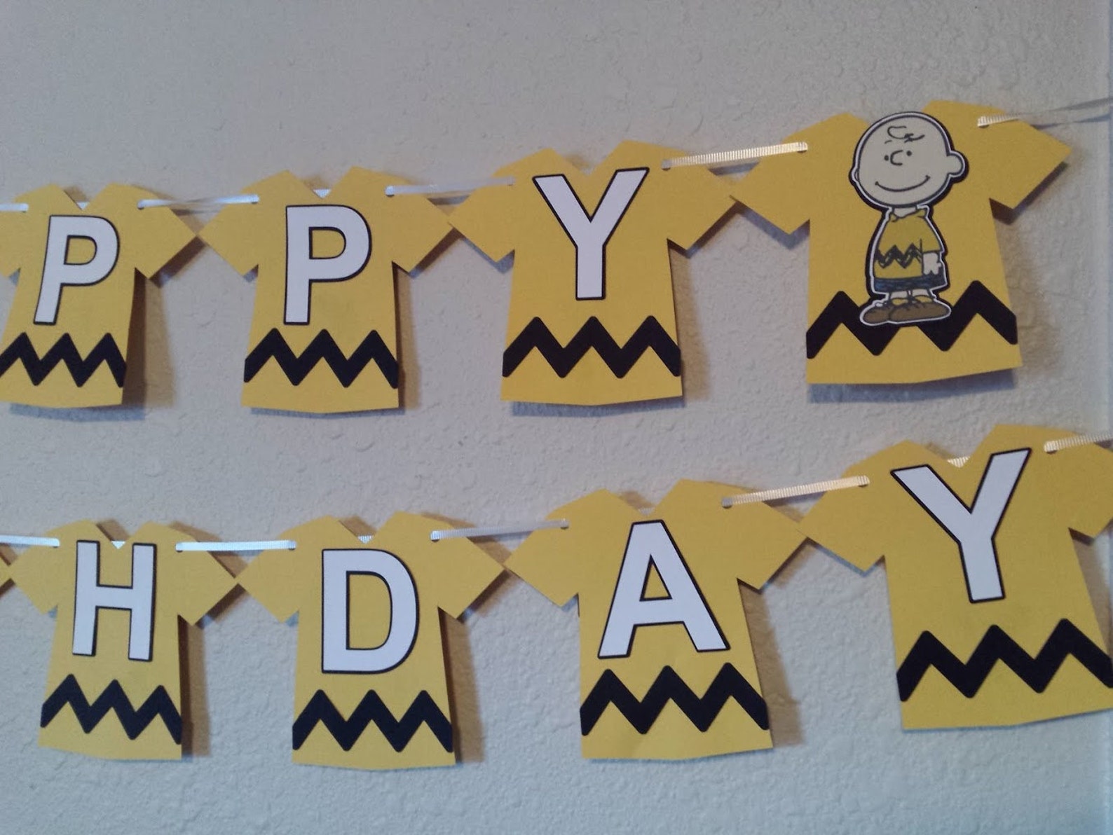 Charlie Brown Birthday Banner, Peanuts Birthday Banner, Charlie Brown ...