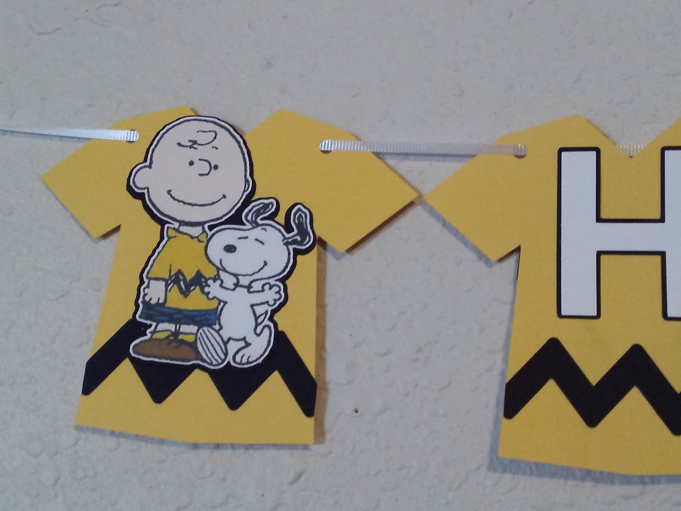 Charlie Brown Birthday Banner Peanuts Birthday Banner Etsy