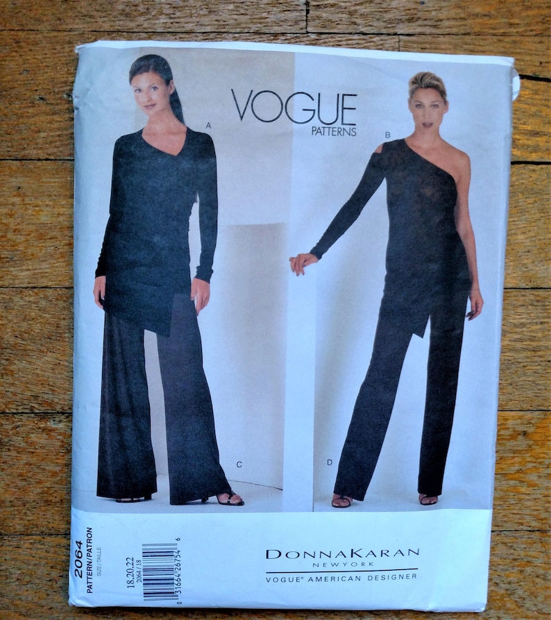 Vogue Pattern 2064 By Donna Karan Top Pants Tunic NEW UNCUT