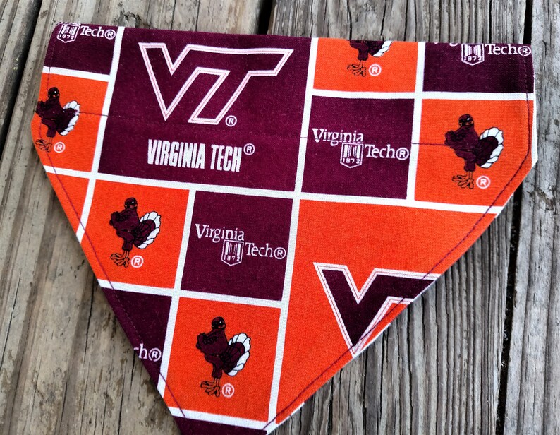 Dog Collar BandanaVirginia Tech HokiesMaroon & OrangeHokie Etsy