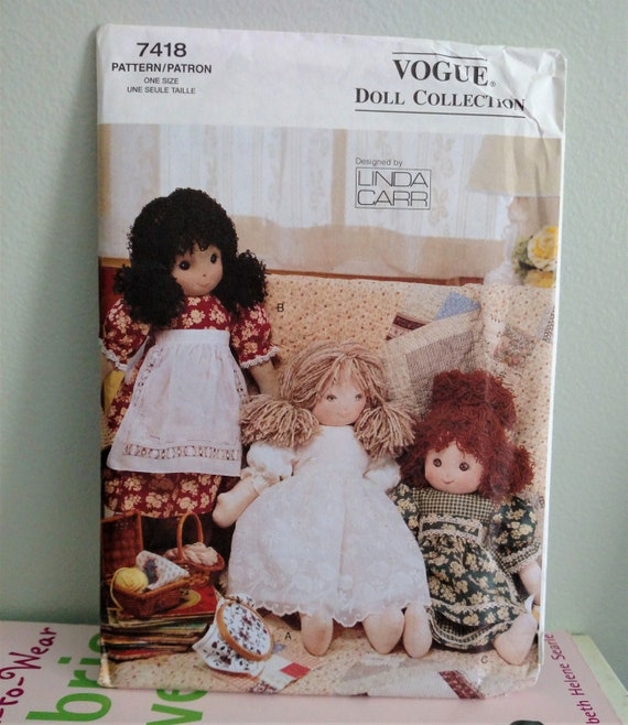 VOGUE 7418 1930s 18” RAG DOLL /& CLOTHES Pattern
