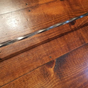 New hand forged wrought iron 22&quot; towel rack bar with Star mounts and twist