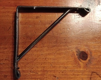 One single 5" x 5" Hand-Forged Iron Shelf  Bracket