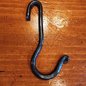 Hand Forged Pot Rack J-Hooks Utensil Hook