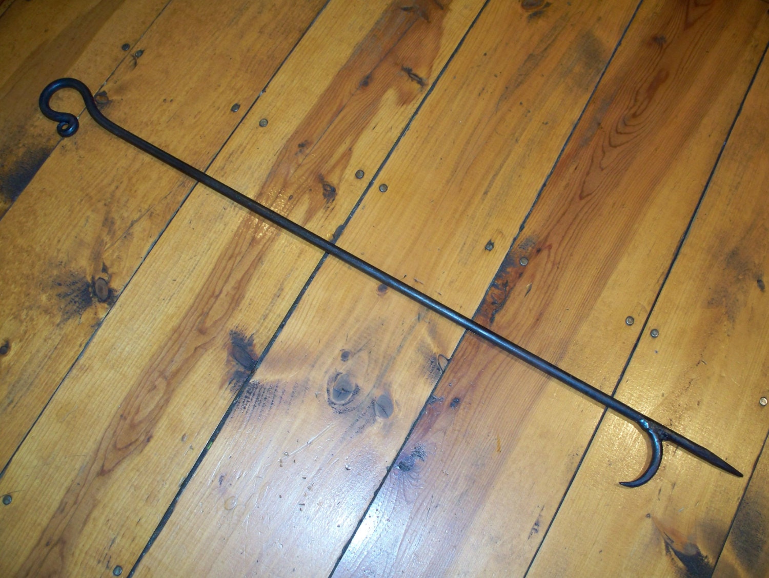 Iron Fireplace Poker Hand Etsy