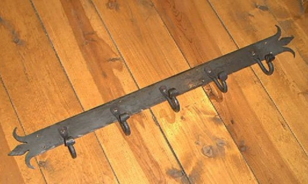 32 Wrought Iron Coat Rack With Fleur De Lis Motif Etsy