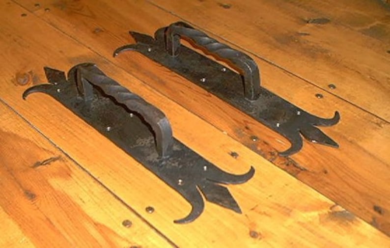 Medieval Door Pulls with Twisted Handles image 3