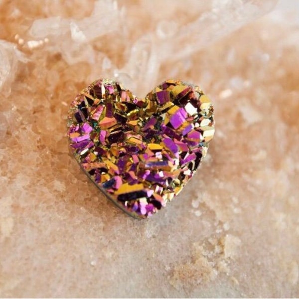 Rainbow Hematite Heart/ Rainbow Hematite/ Rainbow Crystal Heart/ Valentines Day Gift/ Valentines Day/ Unique Gift/ Gift/ Heart