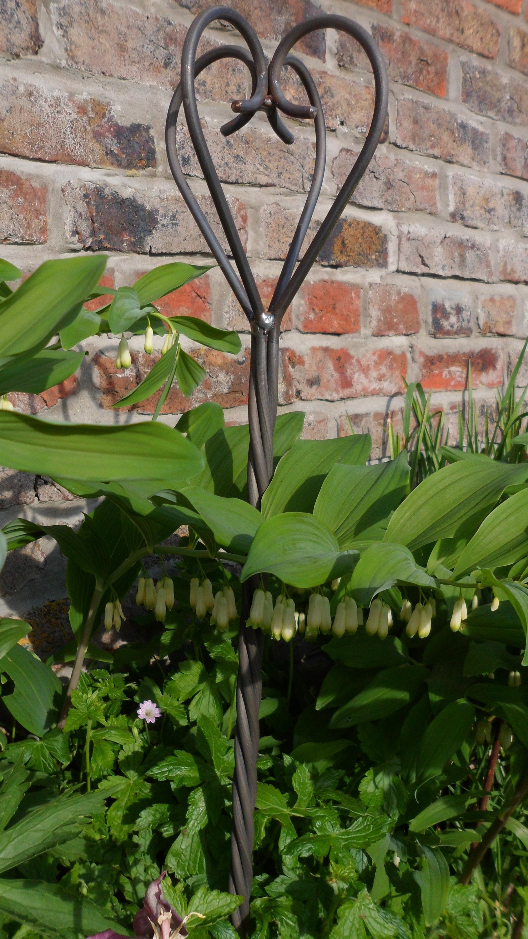 Handmade Metal Plant support with Rope style Stem c/w Etsy