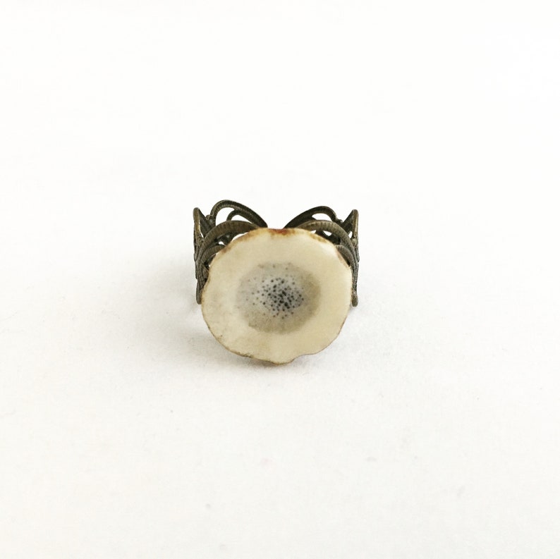 Natural Deer Antler Gift Box Jewelry Filigree Band Antler Ring Bone Adjustable Rustic Organic Nickel Free