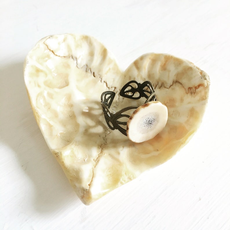 Natural Deer Antler Gift Box Jewelry Filigree Band Antler Ring Bone Adjustable Rustic Organic Nickel Free