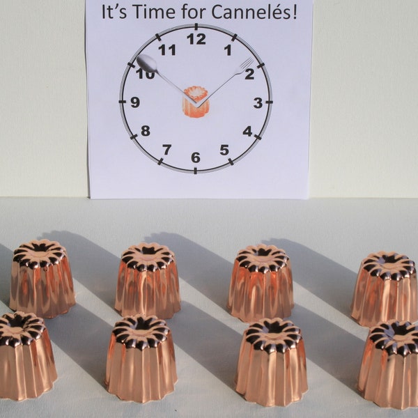 Set of 8 Canneles Molds/ Caneles Mold Large Ed. (50 x 55 mm) Promo 2021