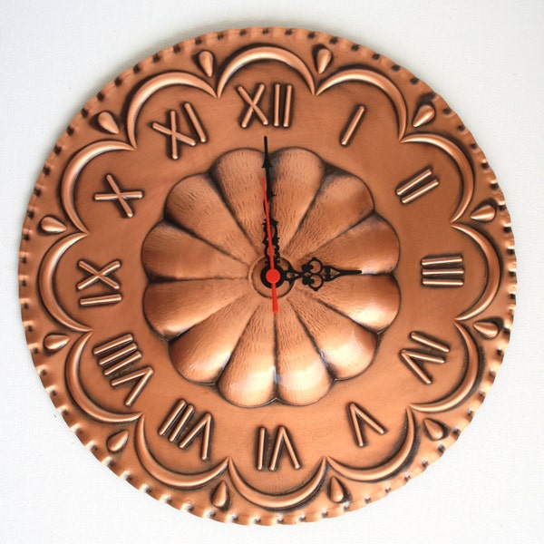 Copper Clock Etsy