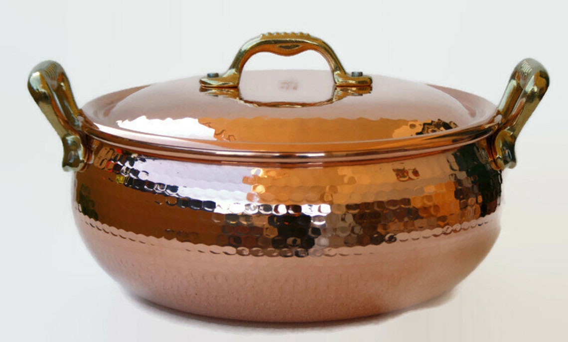 Shallow Saucepan/ Casserole/ Copper Pot 944 Inches. .2 Etsy
