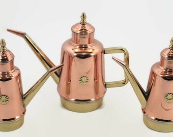 Oliera in rame artigianale Lavorata a mano /oil cruet / oil dispenser / copper oil cruet / handmade cruet