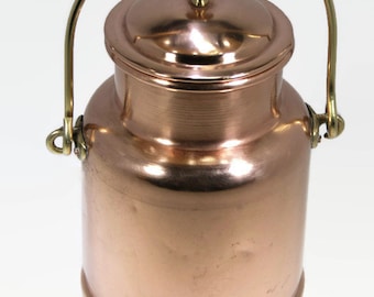 Copper and brass milk can /milk container /canister. Vintage piece