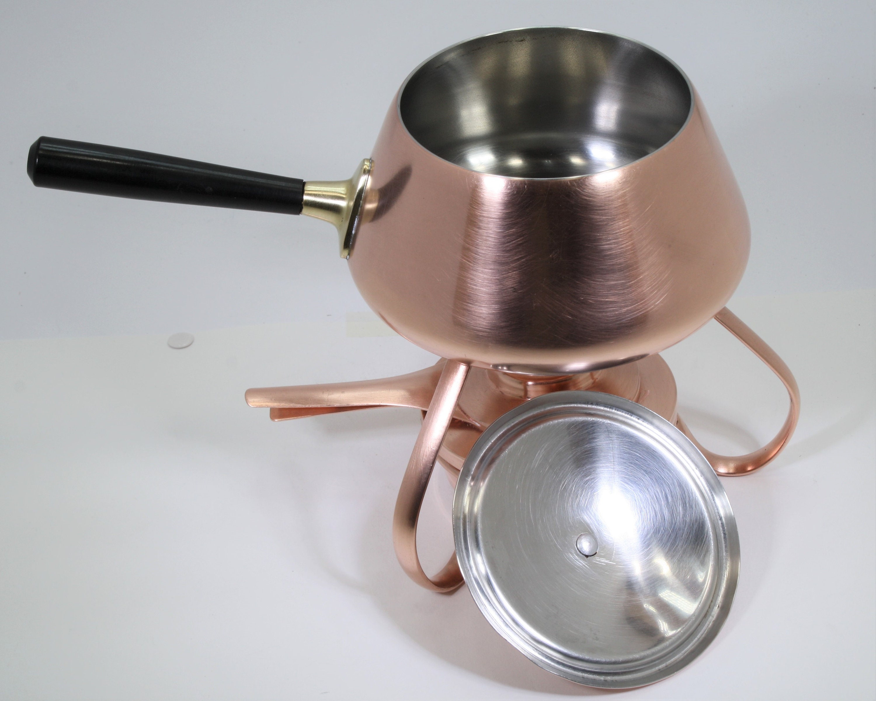 Vintage Kupfer Fondue Set / Topf mit Kupferofen. Vintage Etsy
