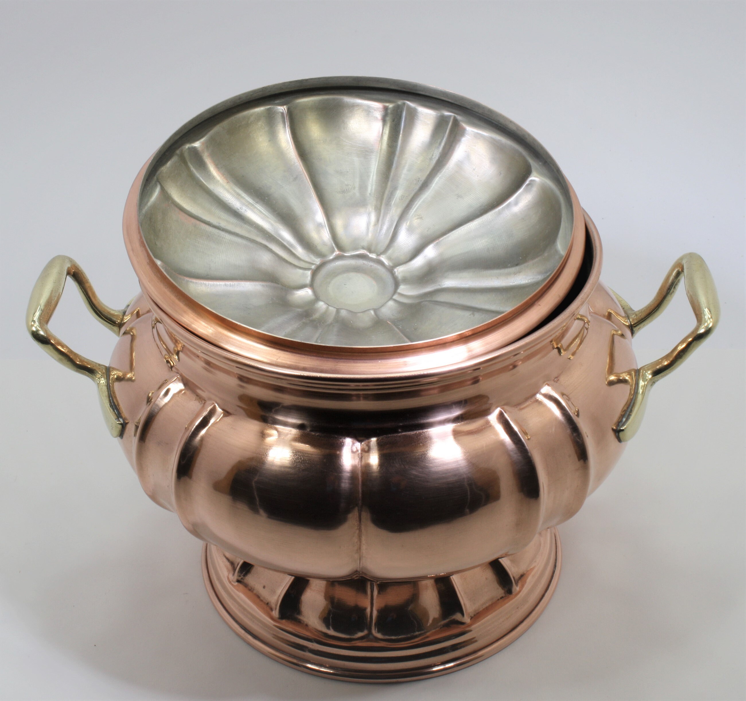 Recipiente de cobre vintage / tazón de sopa de cobre / cazuela | Etsy