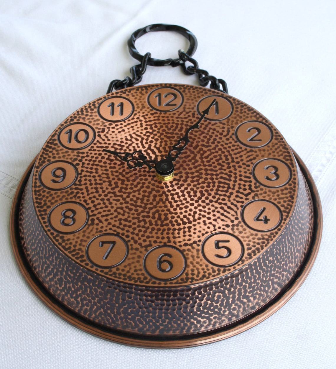 Copper Clock With Chain/ Wall Clock / Copper Wall Clock / Wall Etsy