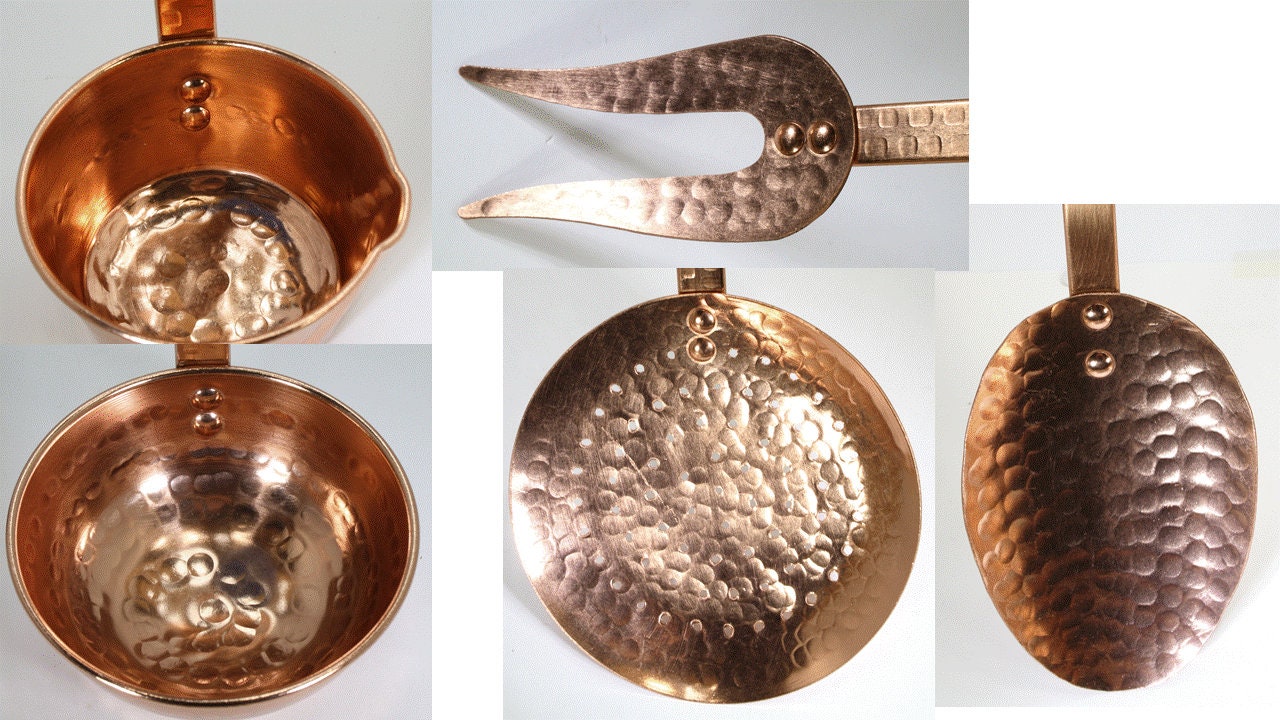 Copper Kitchen Utensils/copper Kitchen Tools SOLID DELUXE Etsy