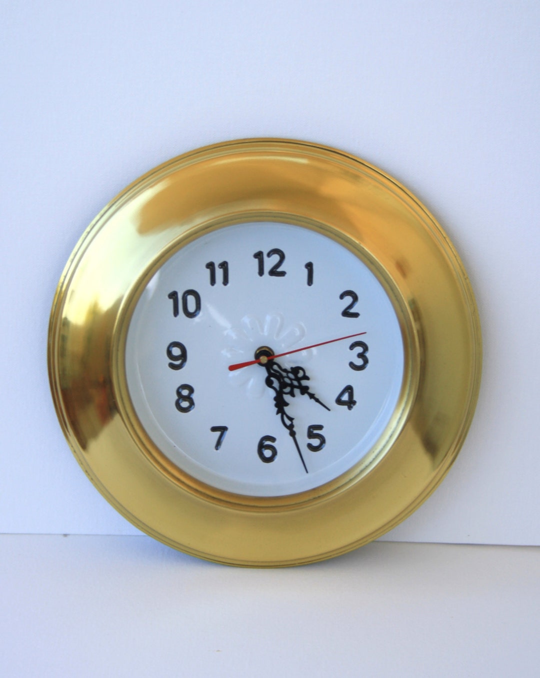 Brass Clock to Hang on the Wall. Etsy