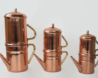 Coffee Maker / copper coffee maker/ moka in copper for 2, 4, 6 cups