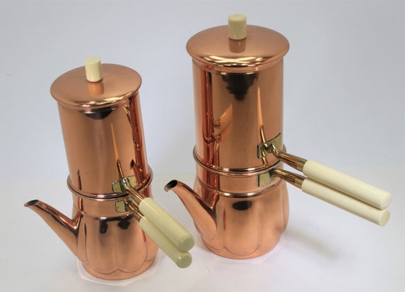 Copper Coffee Pots Italian Copper Coffee Makers neapolitan Copper