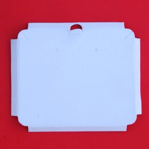 Inserção de caixa de pulseira de papelão flocado de veludo branco NOVO - Lote de 50