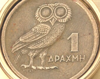 1973年 ギリシャ 1ドラクマ アテナのフクロウコイン 真鍮製 40 1973年 ギリシャ 1ドラクマ アテナのフクロウコイン 真鍮製 40