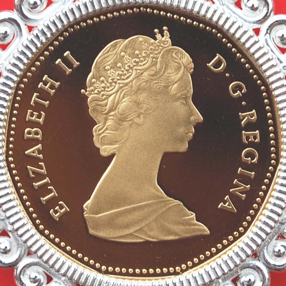 1987年 カナダ エリザベス2世 ドル ジェム BU プルーフ コイン