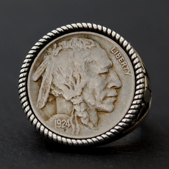 Fabulous Native American Navajo Sterling Silver 1924 Silver Dollar Keychain Fabulous Native American Navajo Sterling Silver 1924 Silver Dollar Keychain