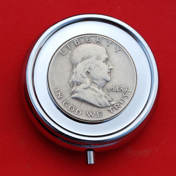 US 1948 ~ 1963 Franklin Half Dollar 90/% Silver Coin Hinged Money Clip NEW