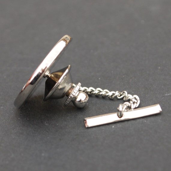 Gorgeous Tiger's Eye 18mm Round Cabochon Silver Plated Tie Tac