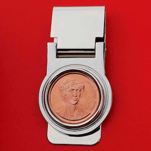 1990 Greece 2 Drachmes BU Unc Coin Hinged Money Clip NEW - Manto Mavrogenous ( 1797 - 1840 ) Independence Hero